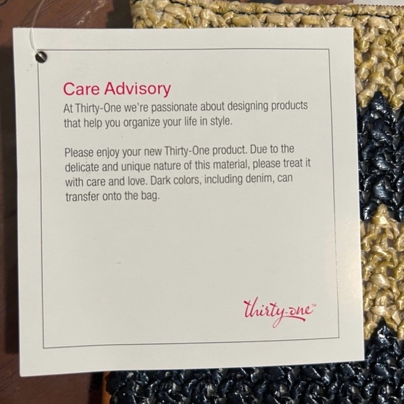 Thirty One Bundle In Navy Striped Straw - Picture 7 of 16